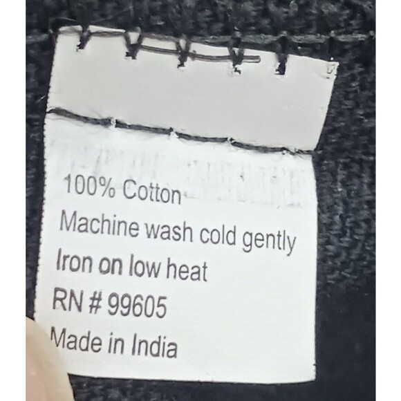 Rae Dunn "FARMER'S MARKET" Large Blk Canvas Tote Bag, Reusable, Grocery Shop - Picture 6 of 8